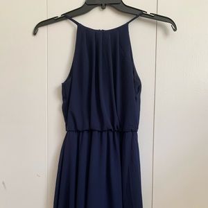 LUSH Navy Halter Dress